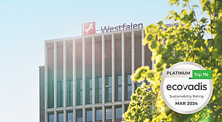 Mit der Platin-Medaille gehört Westfalen zu den besten 1 Prozent aller insgesamt bewerteten Unternehmen.